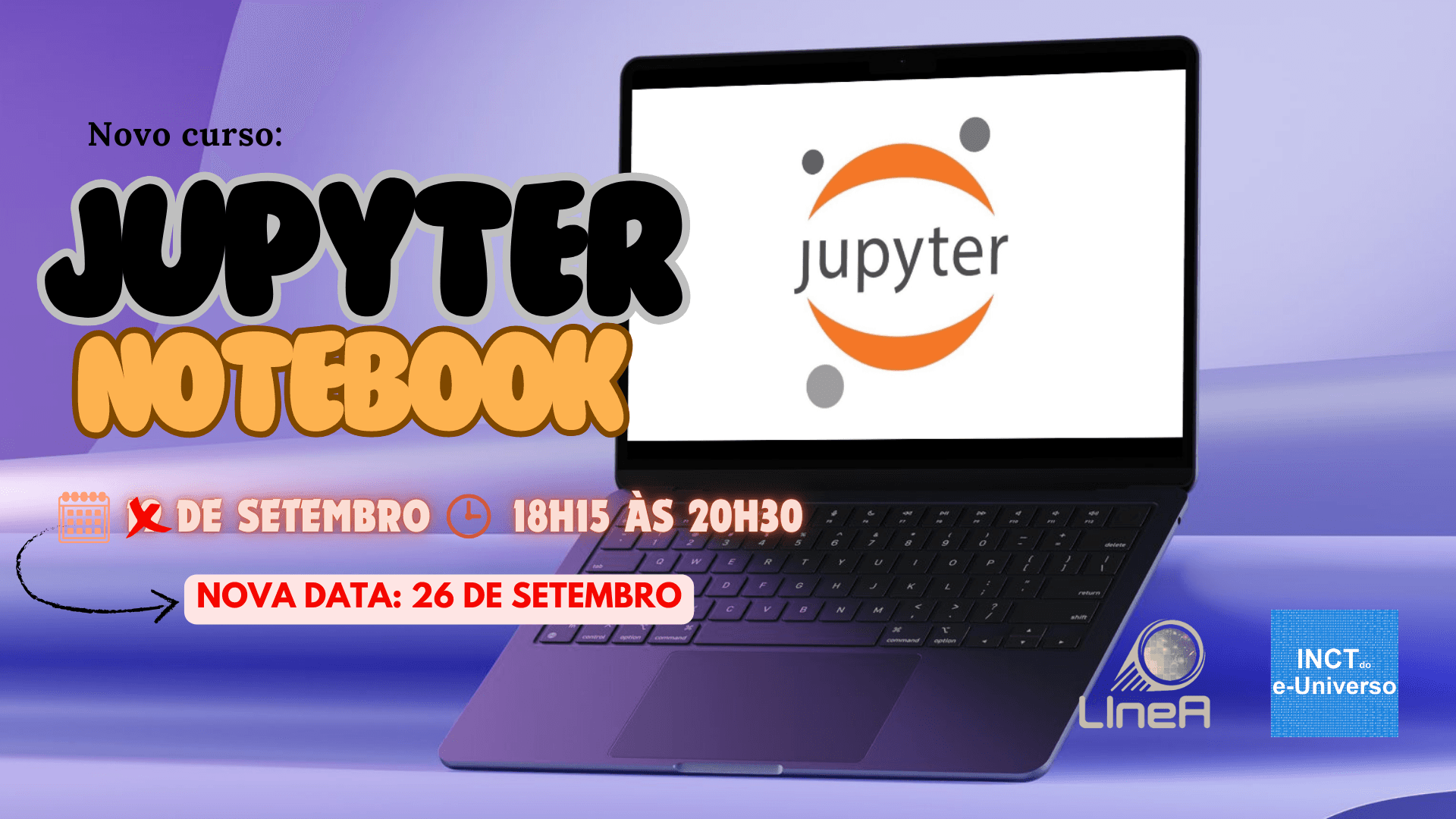 Curso Jupyter Notebook: nova data de aplicação (26/09)